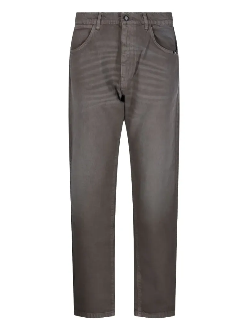 AMISH jeans med logotypmärke - Grå