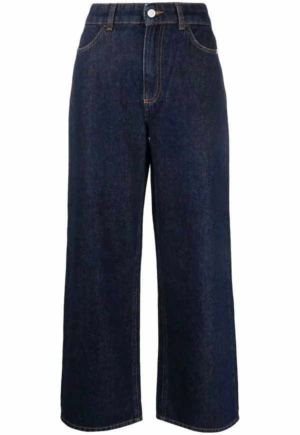 AMISH wide leg-jeans - Blå