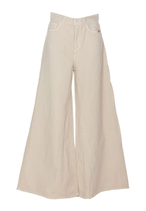 Amish Wide Trousers Beige, Dam