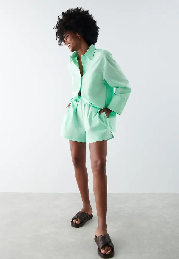 Ana poplin shorts