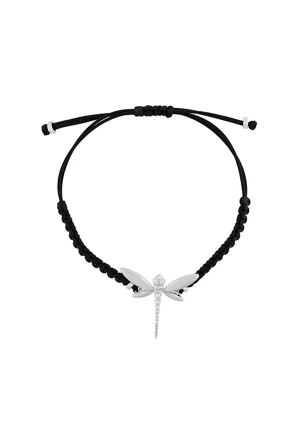 Anapsara 18kt white gold diamond Dragonfly bracelet - Svart