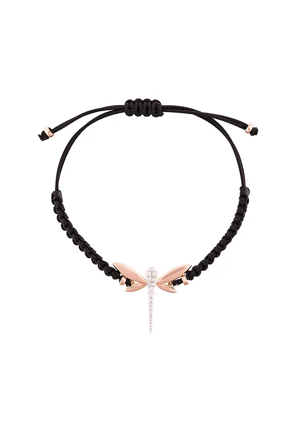 Anapsara armband i 18K roséguld - Svart
