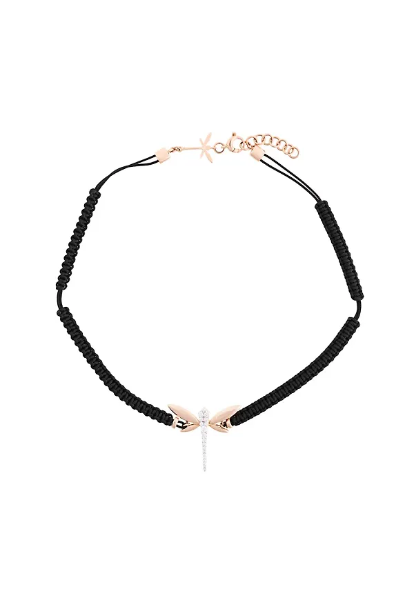 Anapsara choker med trollslända - Svart