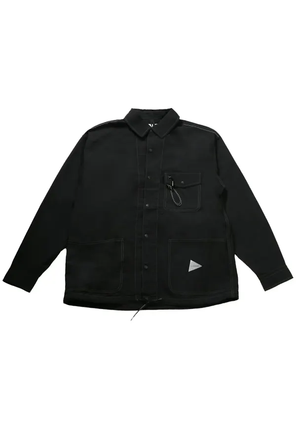 and Wander contrast-stitch denim jacket - Svart