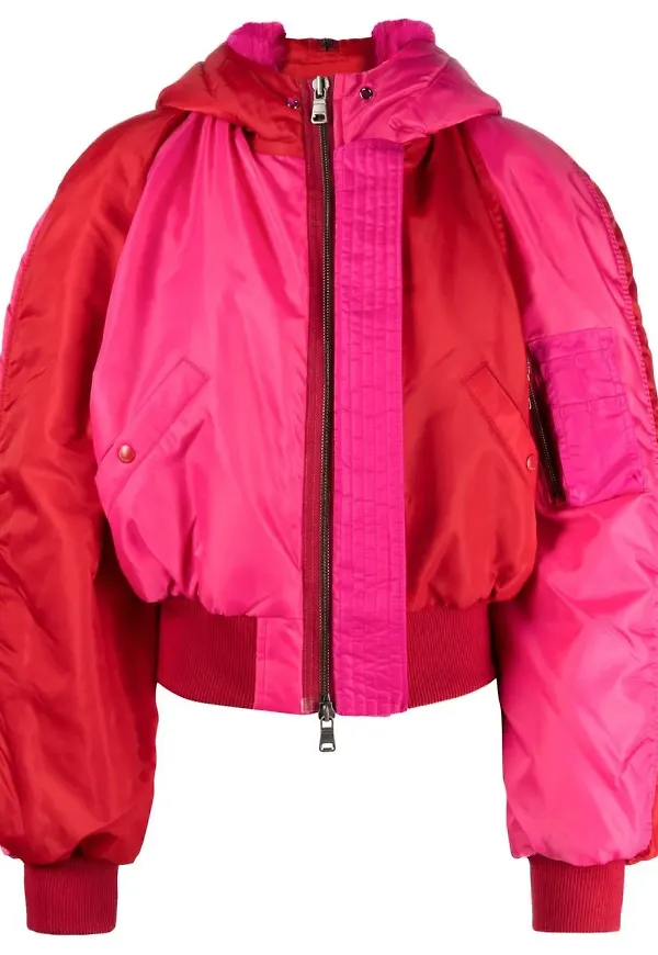Andersson Bell puffjacka med färgblock - Rosa