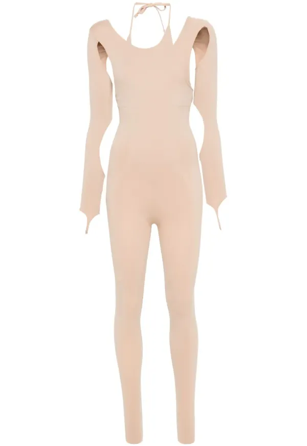 ANDREĀDAMO jumpsuit med utsnitt - Neutral