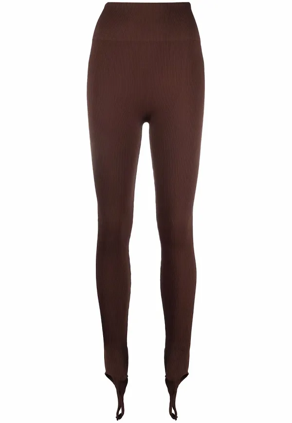 ANDREĀDAMO ribbade leggings - Brun