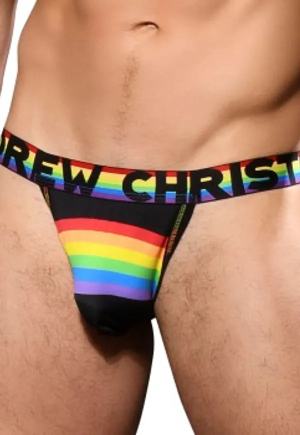 Andrew Christian Kalsonger 2P Almost Naked Stripe Jock Flerfärgad-2 polyamid Large Herr