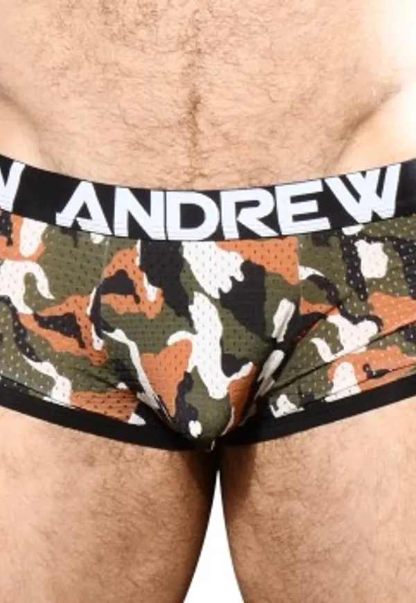 Andrew Christian Kalsonger Almost Naked Camouflage Boxer Camoflage polyamid Small Herr