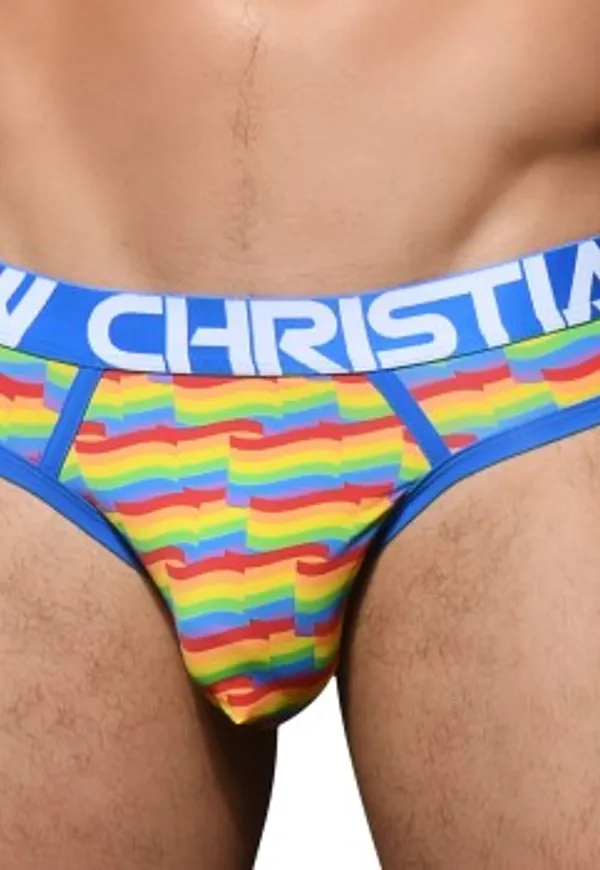 Andrew Christian Kalsonger Almost Naked Pride Flag Jock Flerfärgad polyamid Large Herr