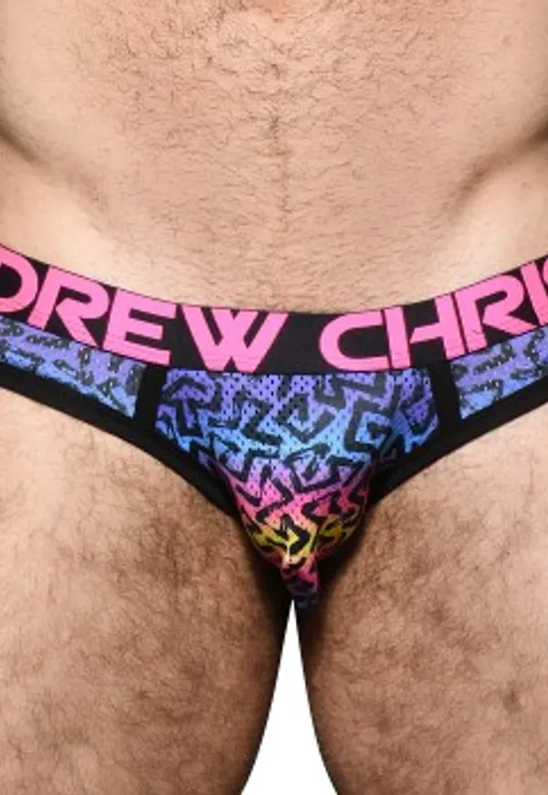 Andrew Christian Kalsonger Almost Naked Vivid Mesh Brief Rosa/Lila polyamid Small Herr