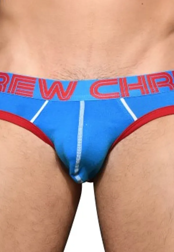 Andrew Christian Kalsonger Show-It Retro Pop Comfort Jock Blå/Röd bomull Small Herr