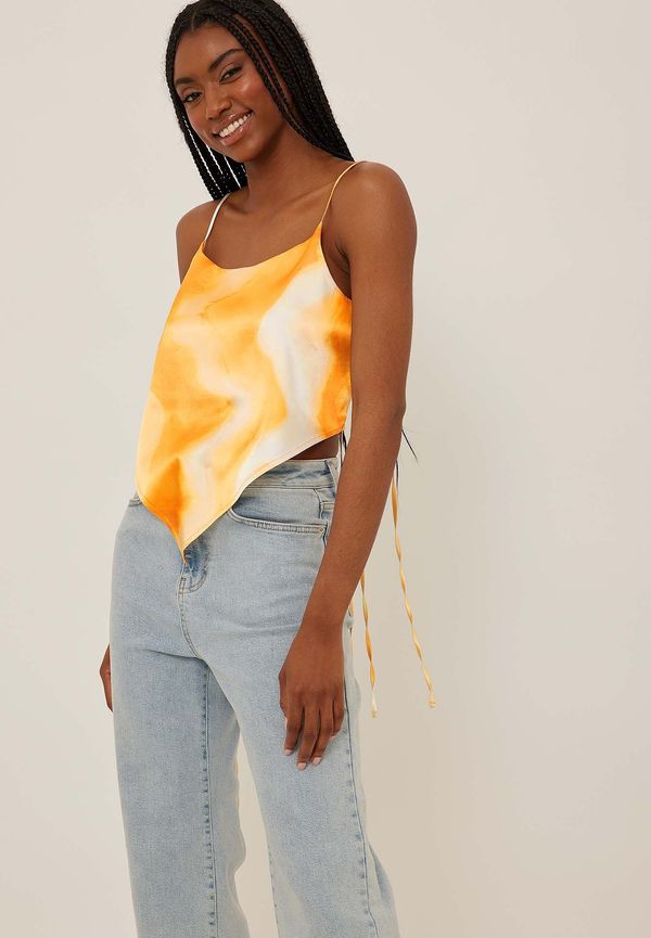 Angelica Blick x NA-KD Topp med knytdetalj - Multicolor