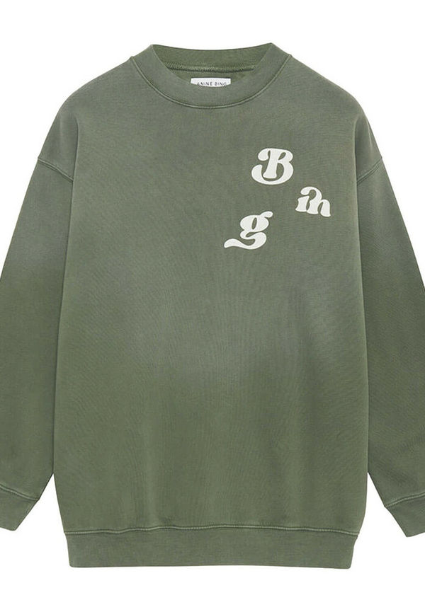 Anine Bing Cody Vintage Sweatshirt Grön, Dam
