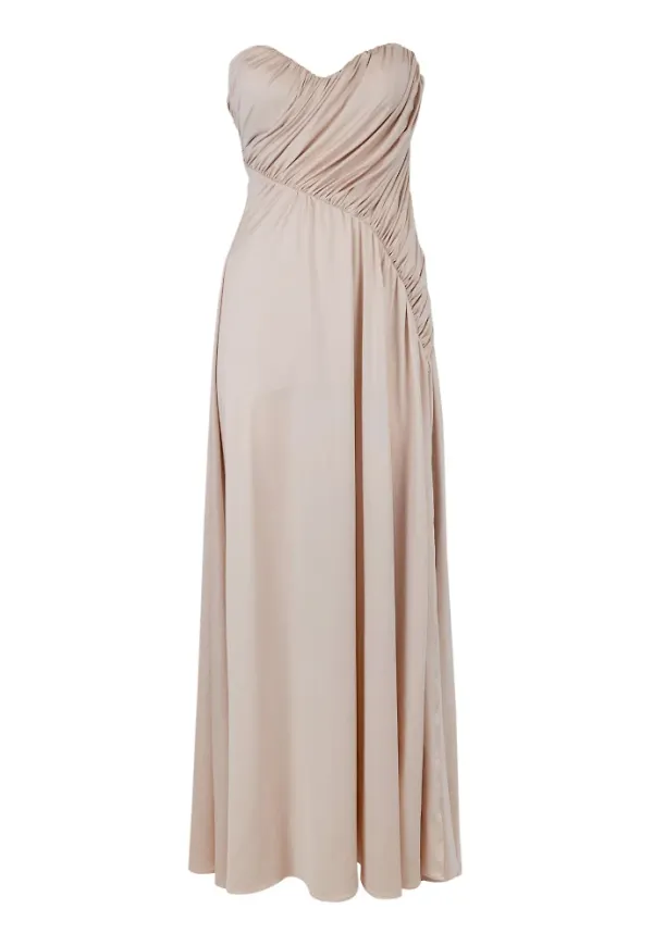 Aniye By Tillfälle Festklänning Beige, Dam