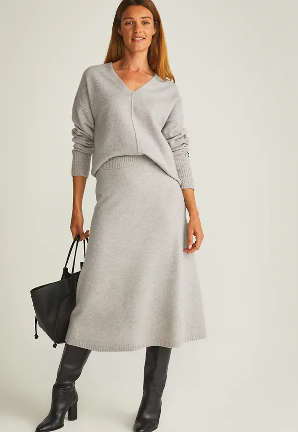 Anna knitted merino skirt