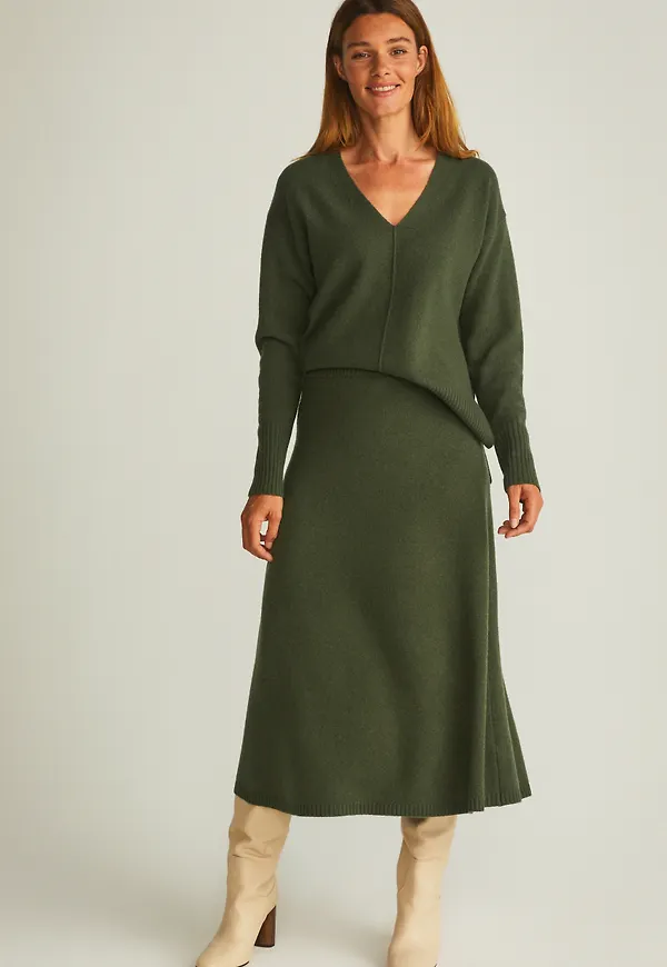 Anna knitted merino skirt
