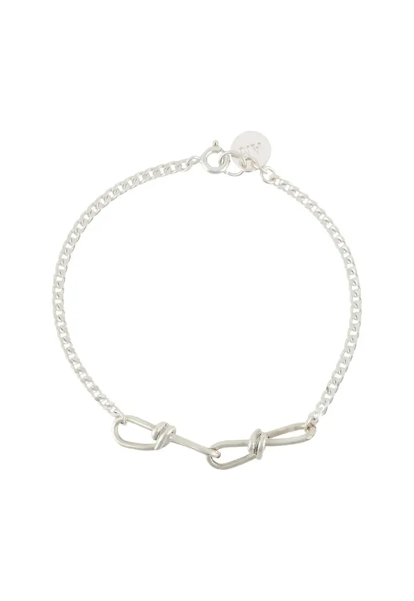 Annelise Michelson Gourmette dubbelt armband - Silverfärgad