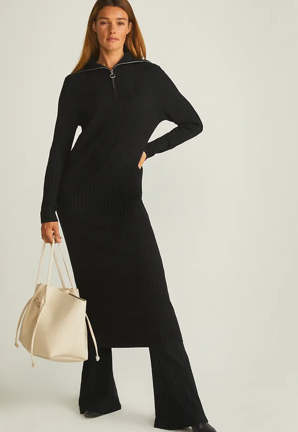 Anouk knitted zip dress