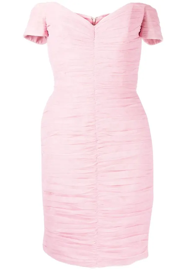 ANOUKI baraxlad draperad miniklänning - Rosa