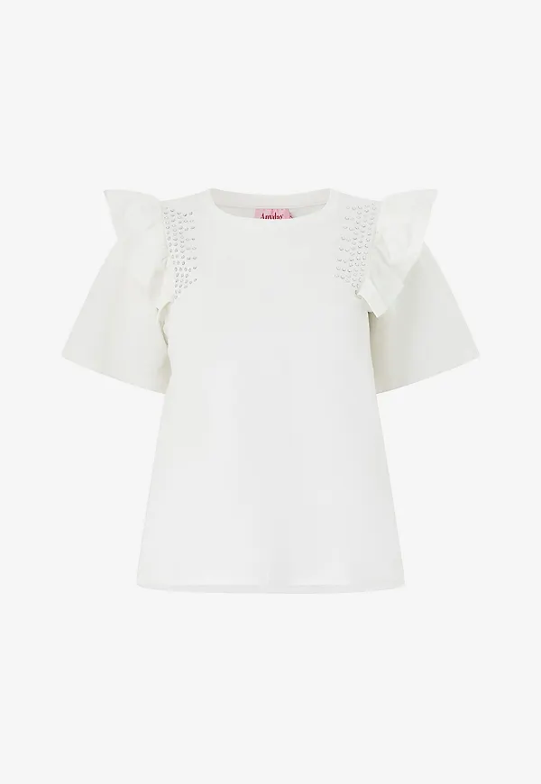 Anyday - T-shirt - Attina 203 - Vit