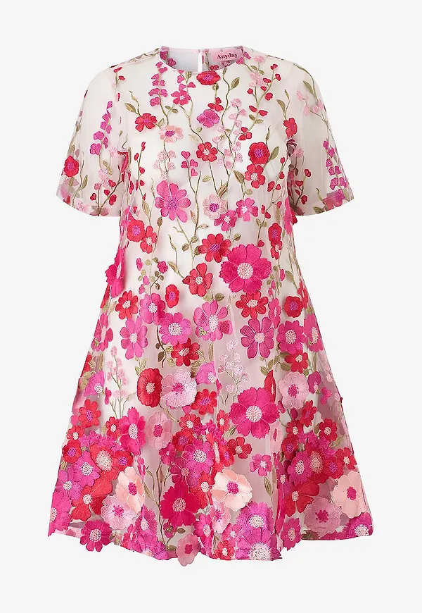 Anyday - Klänning Any-flora 423 - Röd