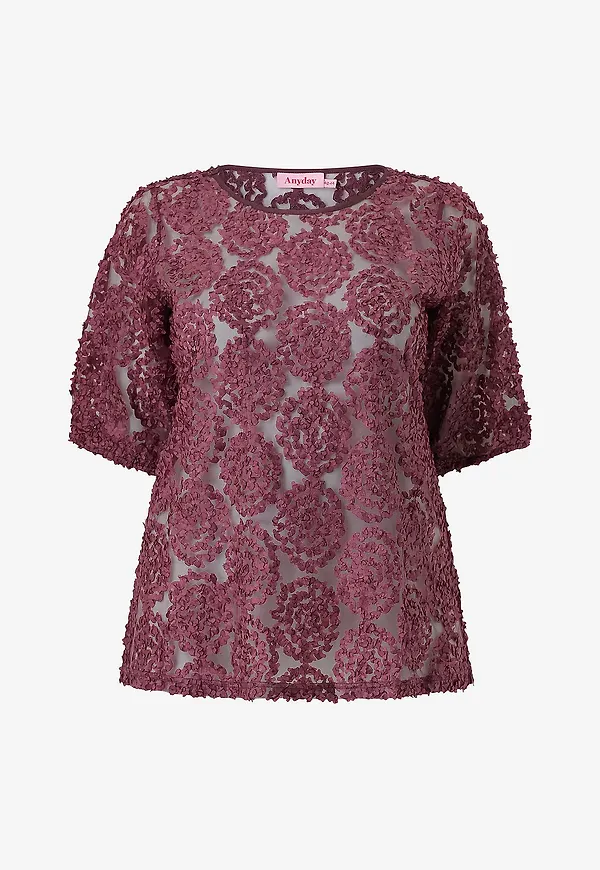 Anyday - Kortärmad blus Any- Hella 467 - T-shirt - Röd