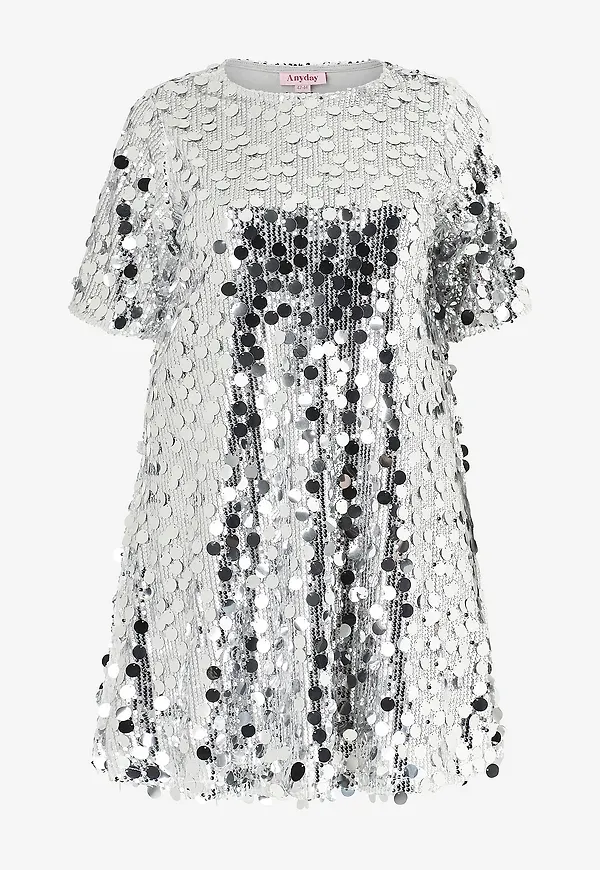 Anyday - Paljettklänning Any-mejse 287 - Dress - Silver