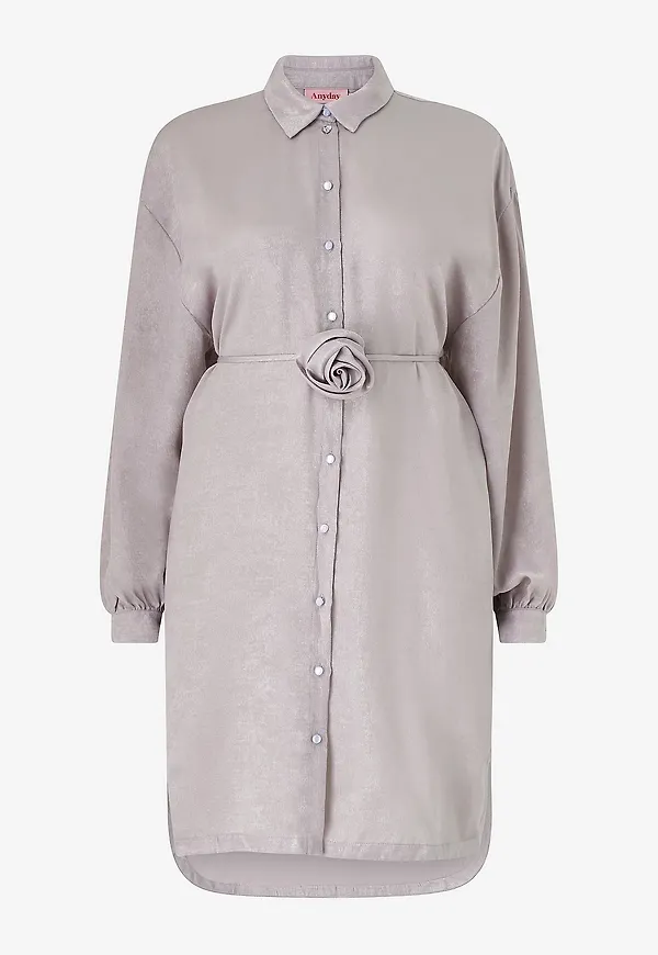 Anyday - Skjortklänning Feo 201 - Dress - Silver