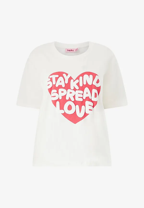 Anyday - Topp Attina 234 - T-shirt - Vit