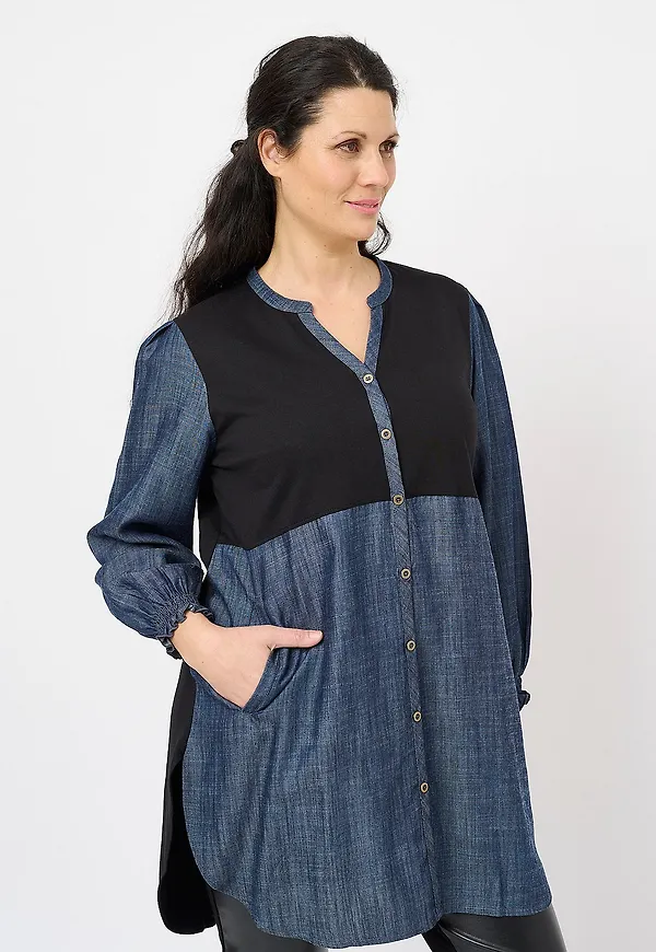 Aprico - Långskjorta apSlina Shirt - Blå