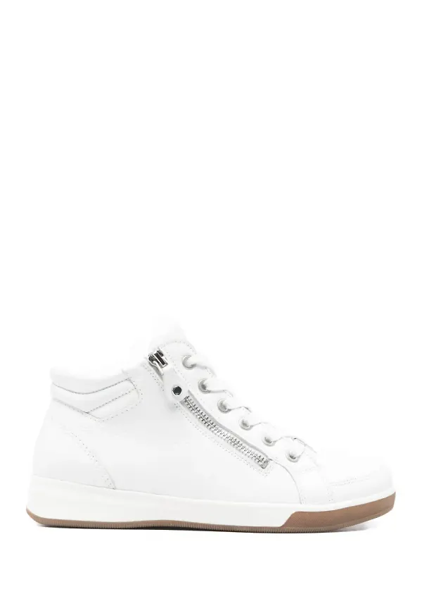 ARA lädersneakers med dragkedja - Vit