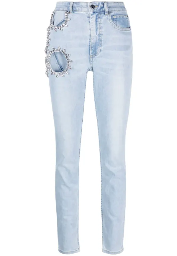 AREA jeans med strass - Blå