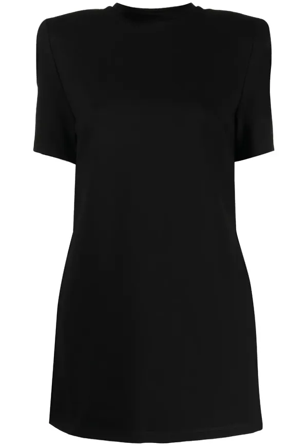 AREA t-shirtklänning med strass - Svart