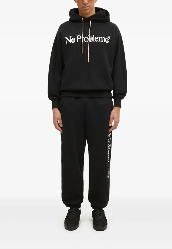 Aries No Problem hoodie med dragsko - Svart