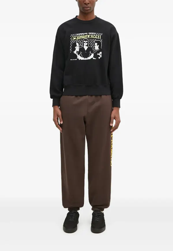 Aries trackpants med slogan - Brun