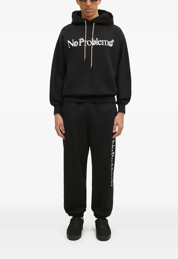 Aries trackpants med slogan - Svart
