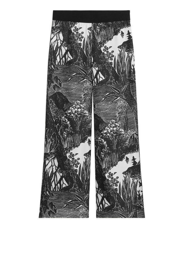ARKET and Tove Jansson Silk Trousers - Black