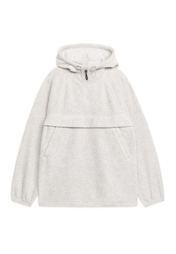 Arket Anorak I Fleece Ljusgråmelerad, Funktionsjackor i storlek S