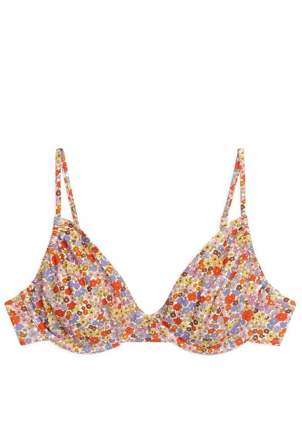 Arket Bikinitopp Med Bygel Offwhite/multifärgad, Bikinitoppar i storlek 75A och färg Vit