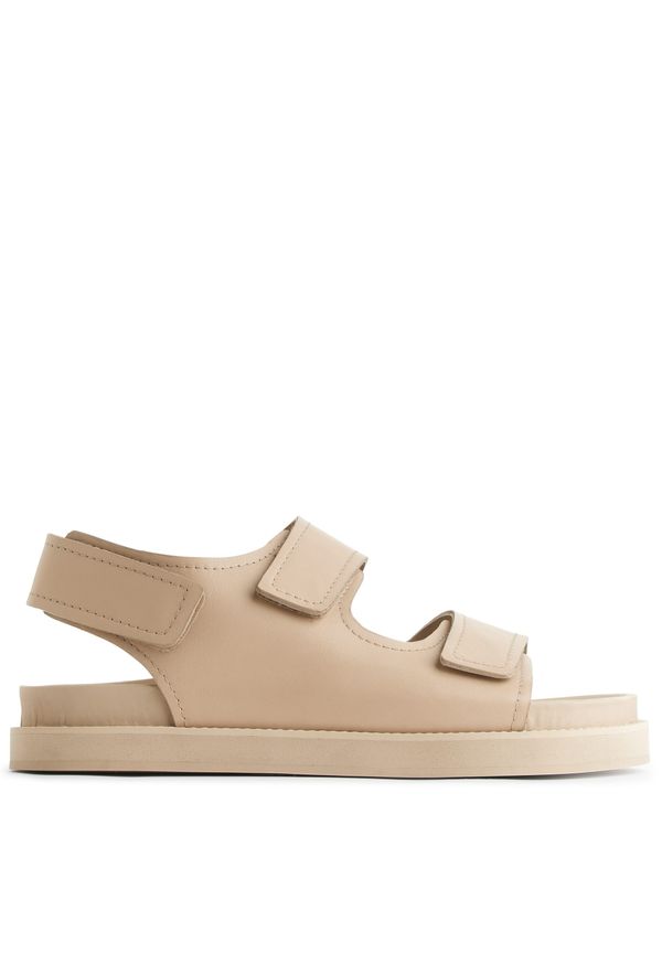Arket Chunky Lädersandaler Beige i storlek 41