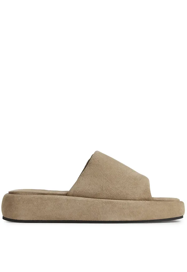 Arket Flatform Slides Beige, Badtofflor i storlek 37