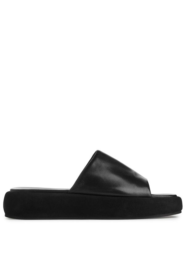 Arket Flatform Slides Black, Badtofflor i storlek 40 och färg Svart