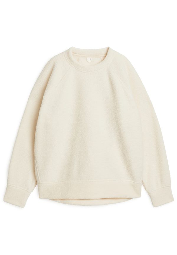 Arket Fleecetröja Off-white, Tröjor i storlek M och färg Vit