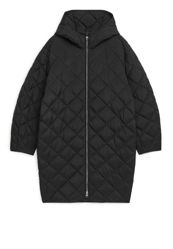 Arket Hooded Quilt Jacket Black, Jackor i storlek S och färg Svart