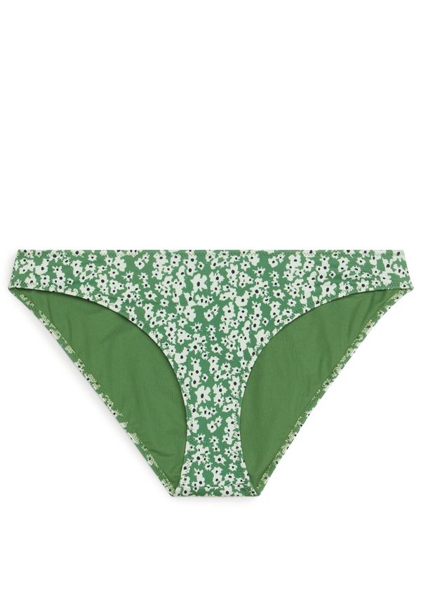 Arket Low Waist Bikini Briefs Green/floral, Bikiniunderdelar i storlek 38 och färg Grön
