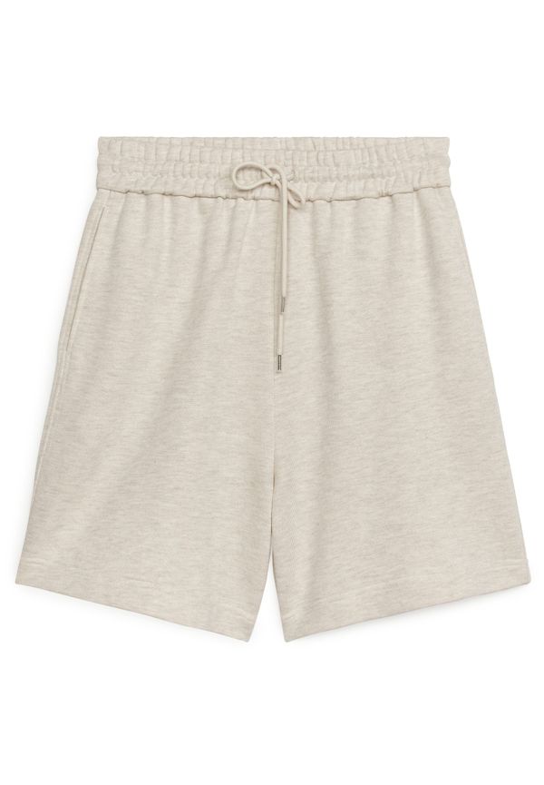 Arket Lyocell Blend Shorts Oat Melange i storlek XS