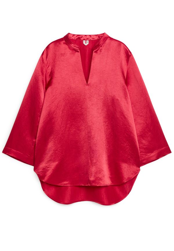 Arket Oversize Blus Röd, Blusar i storlek 38