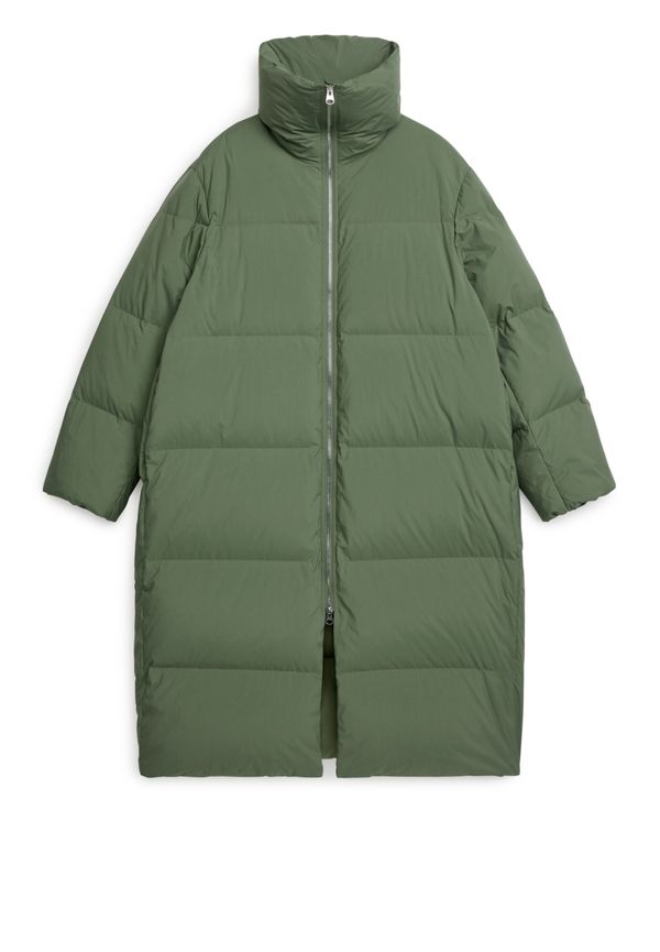 Arket Oversized Dunkappa Khakigrön, Kappor i storlek S