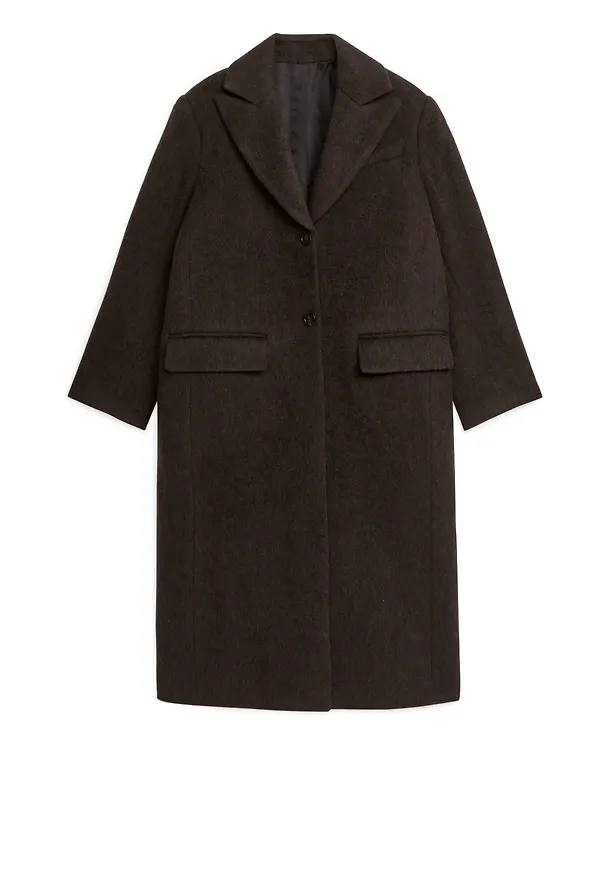 Arket Oversized Kappa I Ullblandning Brun, Kappor i storlek 34